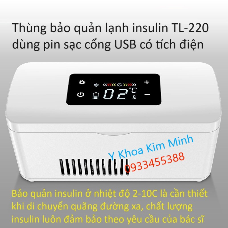Ưu điểm của thùng bảo quản lạnh insulin TL-220 bán ở Y Khoa Kim Minh