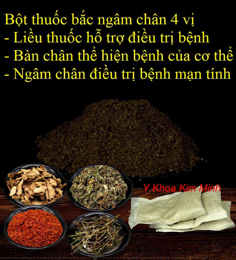 Thuốc bắc ngâm chân 4 vị hỗ trợ điều trị bệnh mạn tính của người già - Y khoa Kim Minh