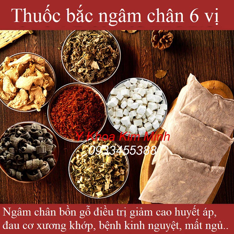 Túi thuốc bắc ngâm chân 6 vị điều trị đau cơ xương khớp, mất ngủ, kinh nguyệt không đều - Y Khoa Kim Minh