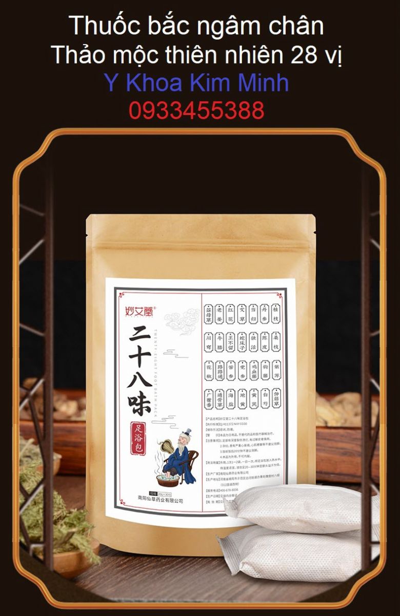 Gói thuốc bắc ngâm chân 28 vị bán giá sỉ ở Y Khoa Kim Minh