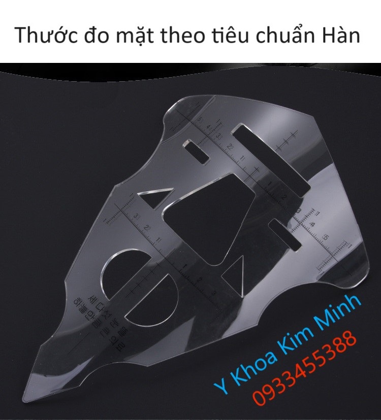 Thước đo khuôn mặt theo tiêu chuẩn Hàn Quốc, mặt nạ phẫu thuật thẩm mỹ