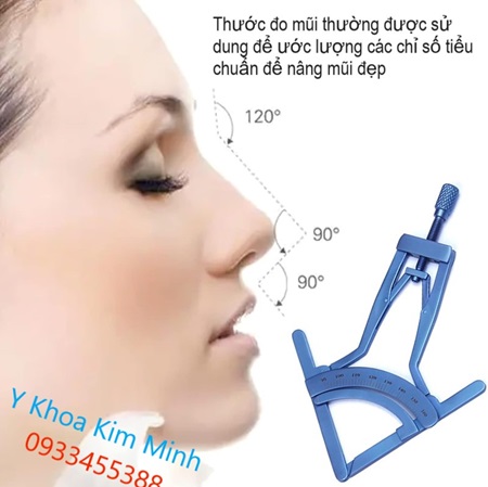 Thước đo mũi phẫu thuật thẩm mỹ nâng mũi, thu gọn mũi