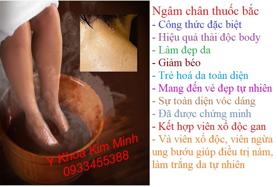 Ngâm chân bằng túi thuốc bắc xổ độc cơ thể giúp loại bỏ mụn, ngừa nám, giảm mỡ body