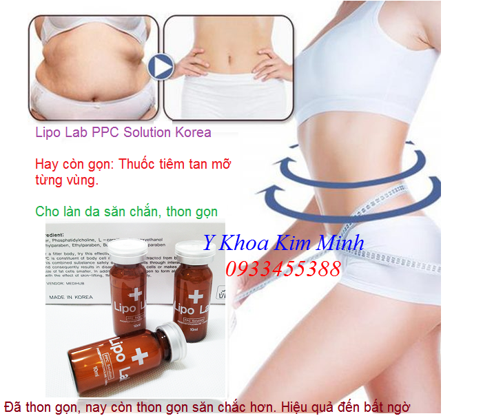 Bán tiêm tan mỡ từng vùng Hàn Quốc Sline Body Lipo Lab PPC Solution - Y khoa Kim Minh 0933455388