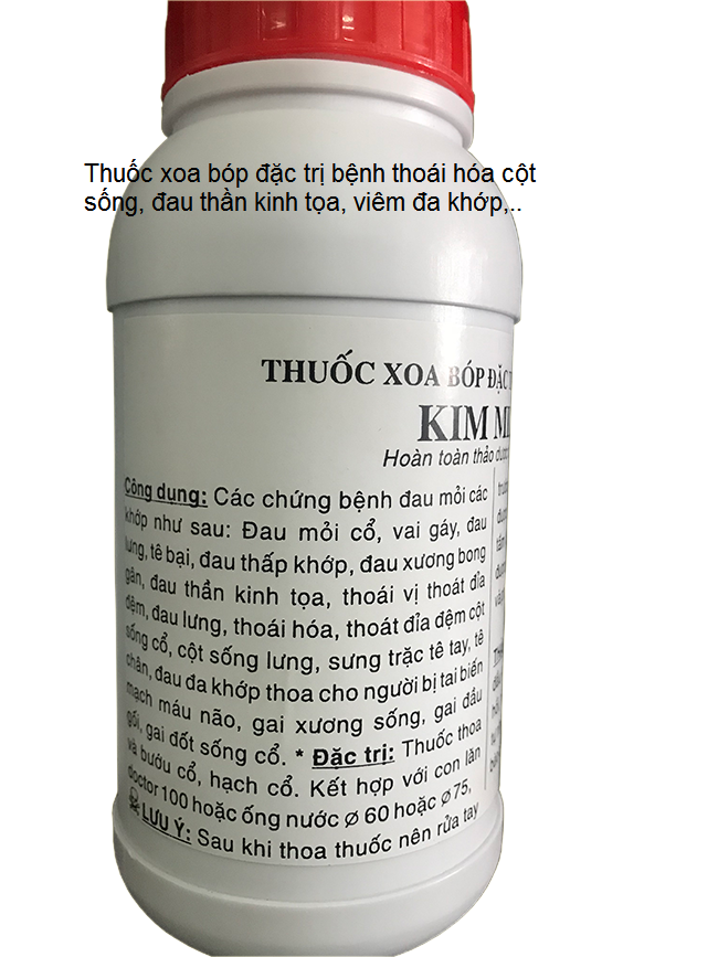 Thuốc xoa bóp chuyên đặc trị đau cột sống, thoát vị đĩa đệm, đau thần kinh tọa, tê tay chân, liệt sau tai biến - Y Khoa Kim Minh