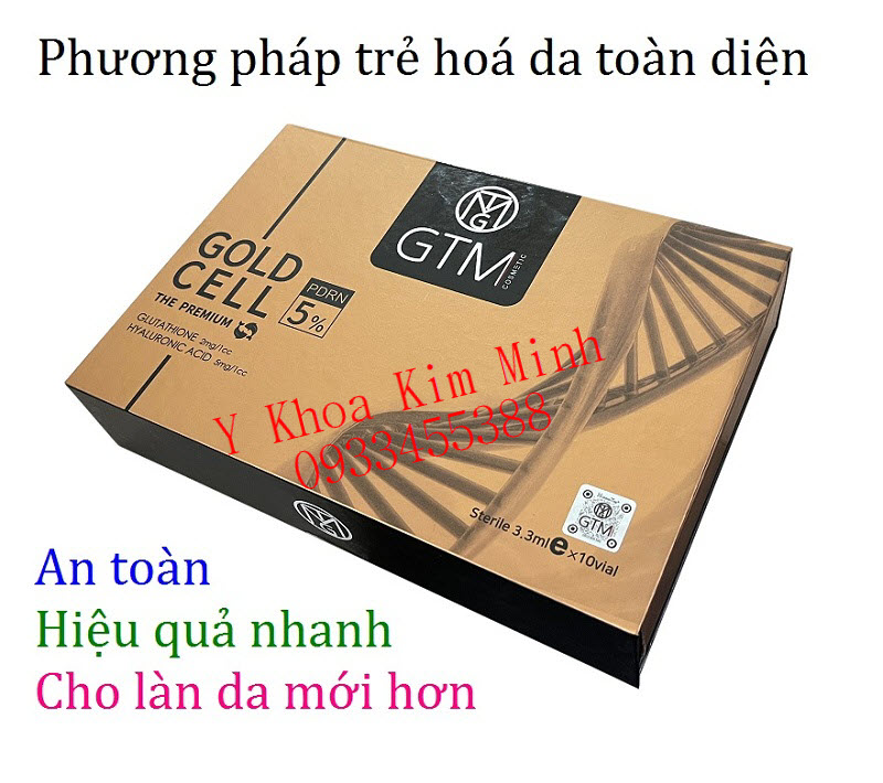 Tinh chất Gold Cell dùng tiêm trẻ hoá da mặt của Hàn Quốc