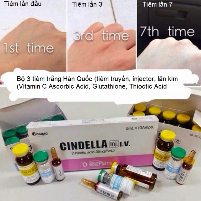 Tiem trang Han quoc Vitamin C, Glutathione, Thioctic Axit Y Khoa Kim Minh phan phoi ban gia si