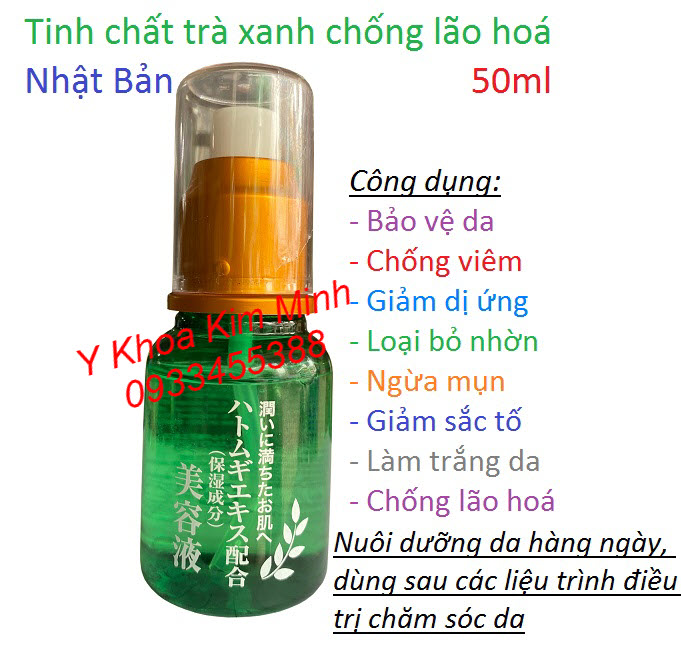 Tinh chất trà xanh chống lão hoá, loại bỏ nám, dưỡng trắng da của Nhật Bản