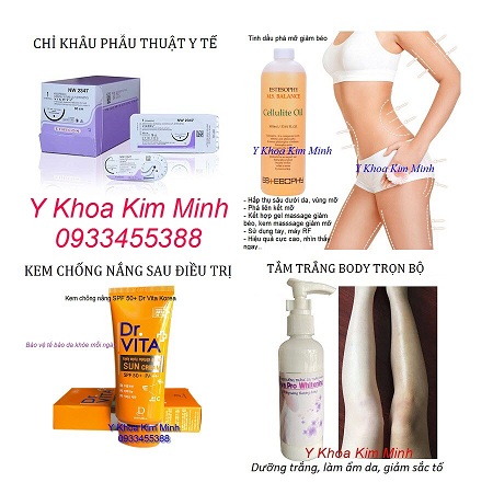 Tinh dầu massage, bột đắp mặt nạ bán ở Y khoa Kim Minh