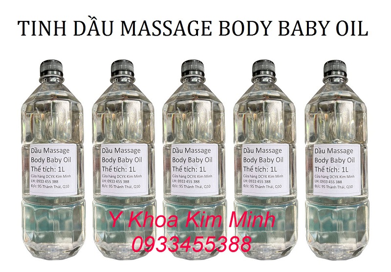 Bán tinh dầu baby oil đóng chai 1 lít, can 5 lít, thùng 30 lít Y Khoa Kim Minh cung cấp tinh dầu baby oil giá sỉ trên toàn quốc