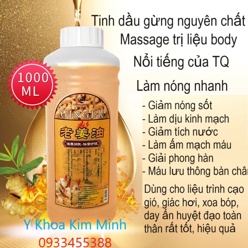 Tinh dầu gừng massage body bán giá sỉ tại Tp.HCM