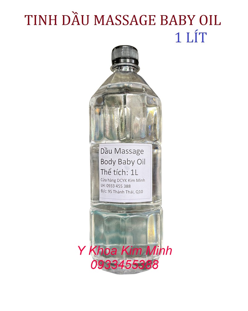 Tinh dầu baby oil đóng chai 1 lít Đia chỉ bán tinh dầu massage giá sỉ