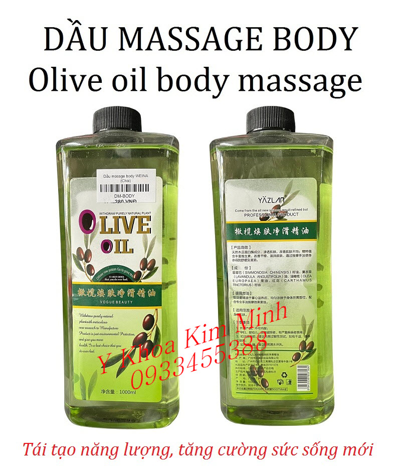 Tinh dầu oliu mat xa body dùng cho ngành trị liệu, chăm sóc da thẩm mỹ