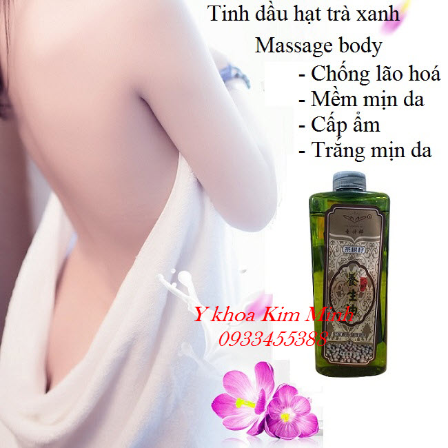 Tinh chất hạt trà xanh tạo ra tinh dầu massage body chống lão hoá và làm đẹp da hiệu quả - Y Khoa Kim Minh Tinh dầu massage body bằng tinh chất hạ trà xanh nguyên chất giúp chống nhăn, ngăn lão hoá - Y khoa Kim Minh