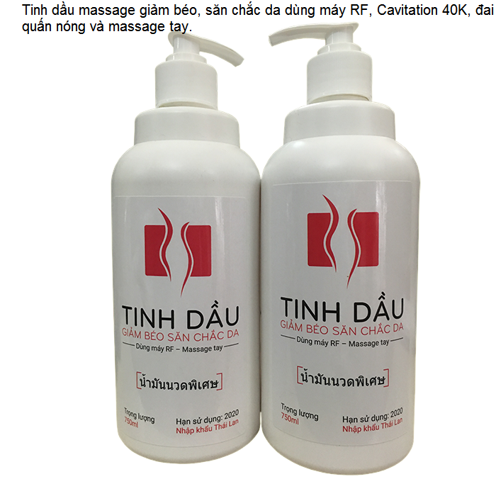 Tinh dau massage giam beo nhap khau Thai Lan chuyen dung may RF