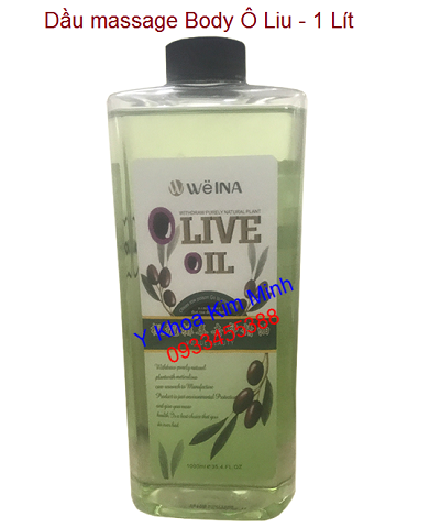 Tinh dầu oliu massage toàn thân body 1 lít - Y khoa Kim Minh Tinh dầu oliu massage body toàn thân Kim Minh bán tại Tp Ho Chi Minh