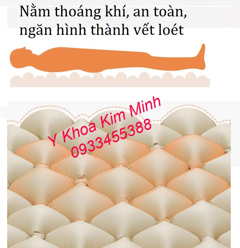 Ngăn hình thành vết loét, giúp mau lành vết loét người bệnh khi dùng đệm hơi Lucass LC79 Tính năng chính là ngăn tạo vết loét phần dưới cơ thể người bệnh khi sử dụng đệm chống loét Lucass LC79