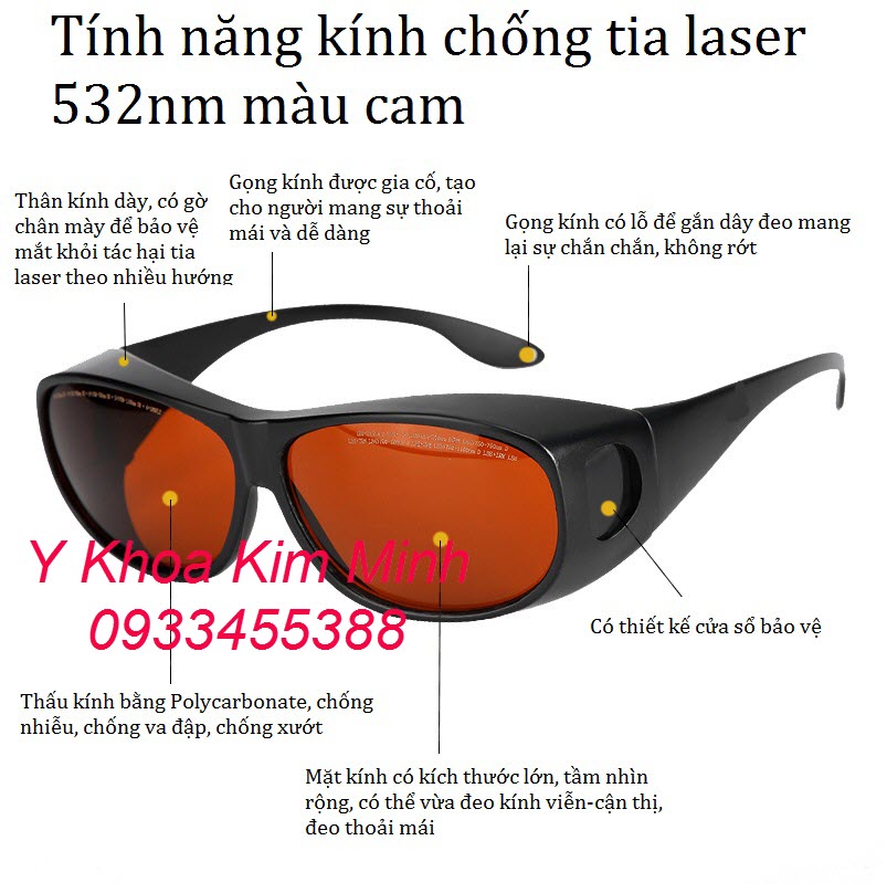 Tính năng an toàn của kính laser dùng cho máy xoá xăm YAG 532nm