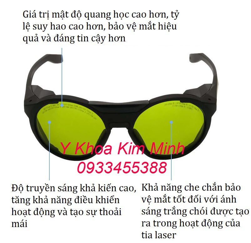 Kính bảo vệ mắt dùng cho máy triệt lông Elight OPT SHR bước sóng 1064nm