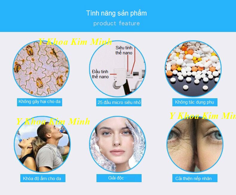 Tính năng thiết bị tiêm dưỡng chất mini dùng đầu kim nano - Y khoa Kim Minh