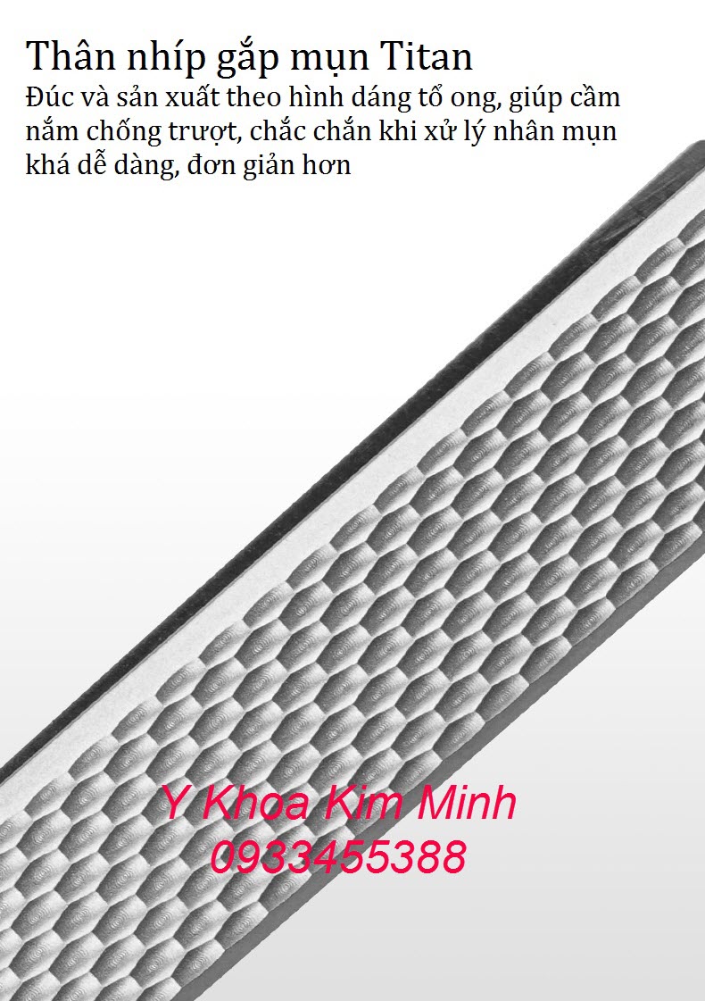Tính năng nhíp gắp mụn bằng chất liệu titanium siêu nhọn siêu nét