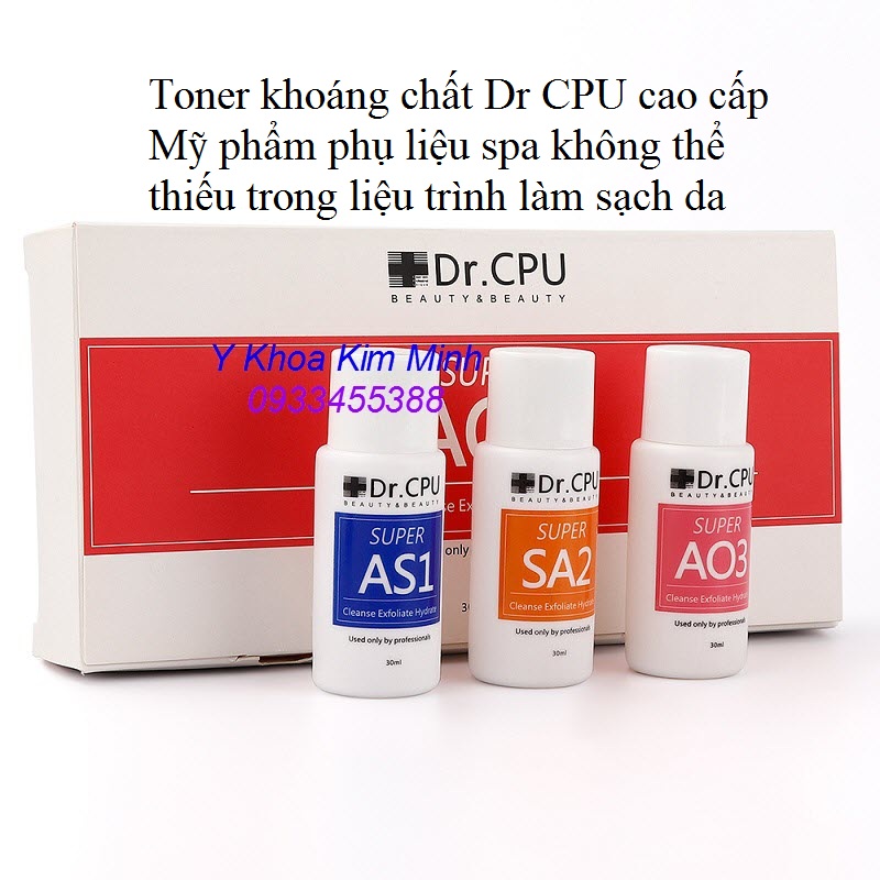 Dr CPU Toner khoáng chất không thế thiếu trong liệu trình làm sạch da trước khi chạy mỹ phẩm cho khách hàng - Y khoa Kim Minh
