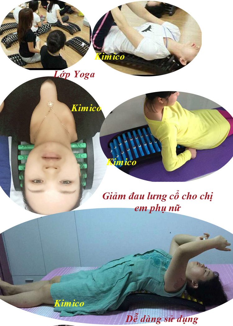 Tri lieu giam dau lung co, dau than kinh toa cho chi em phu nua, tap yoga voi thiet bi dieu tri giam dau cot song S-30 Y khoa Kim Minh