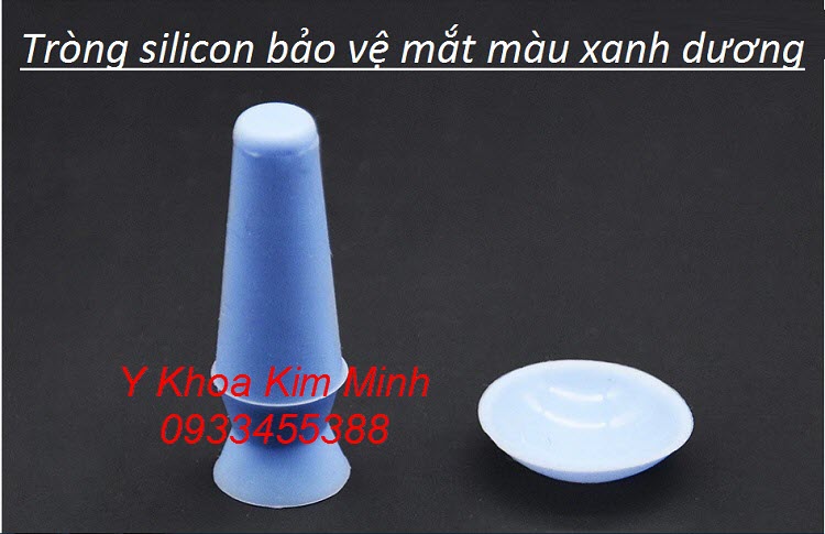 Tròng bảo vệ mắt bằng silicon màu xanh dương