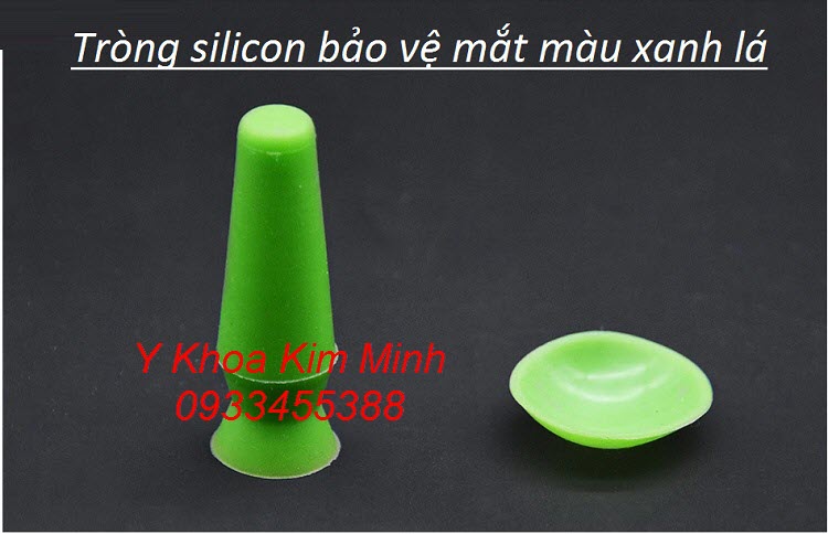 Tròng bảo vệ mắt bằng silicon màu xanh lá