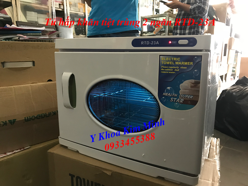Tủ hấp khăn nhập khẩu 23 lít đời mới nhất RTD-23A - Y khoa Kim Minh 0933455388