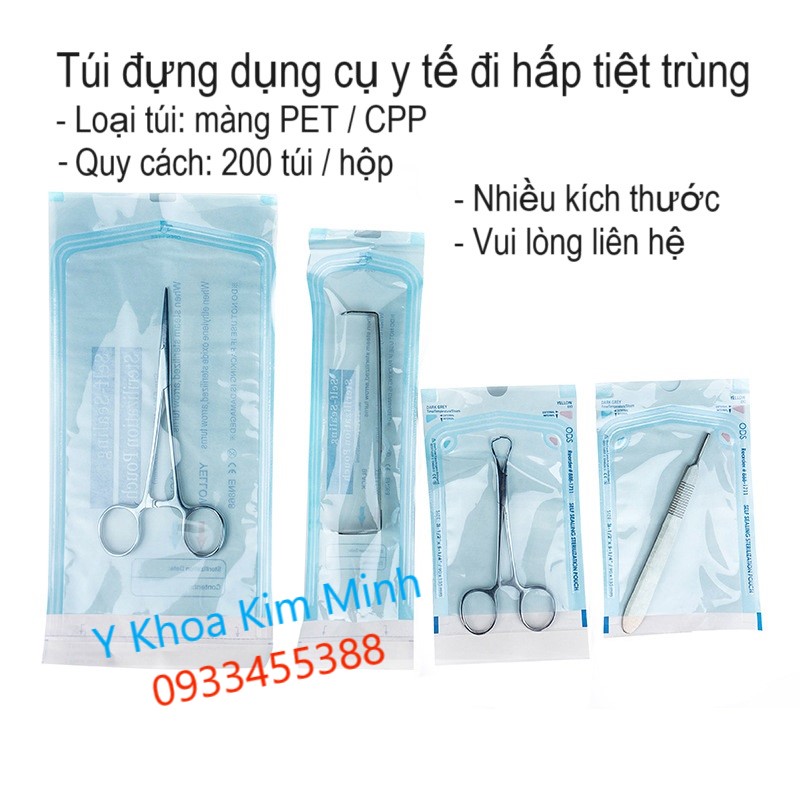 Túi đựng dụng cụ y tế đi hấp tiệt trùng dùng trong phẫu thuật y tế