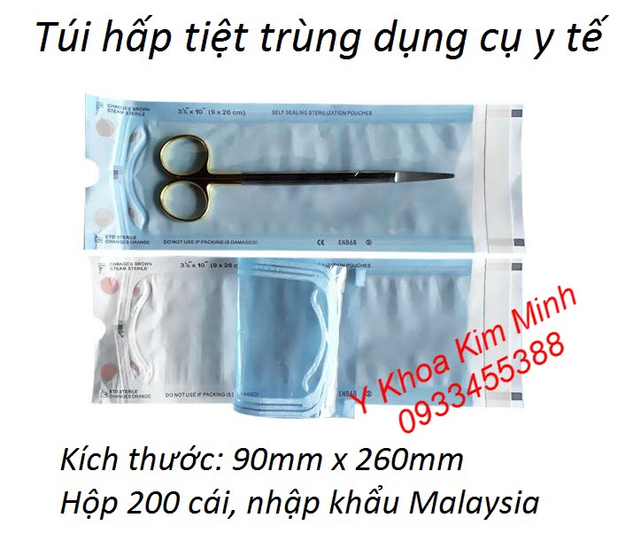 Túi nhựa hấp tiệt trùng dụng cụ y tế thẩm mỹ