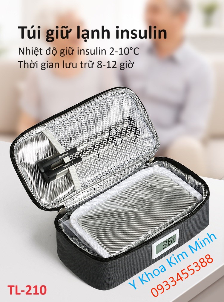 Túi bảo quản lạnh insulin, túi trữ lạnh insulin cho người bệnh TL-210