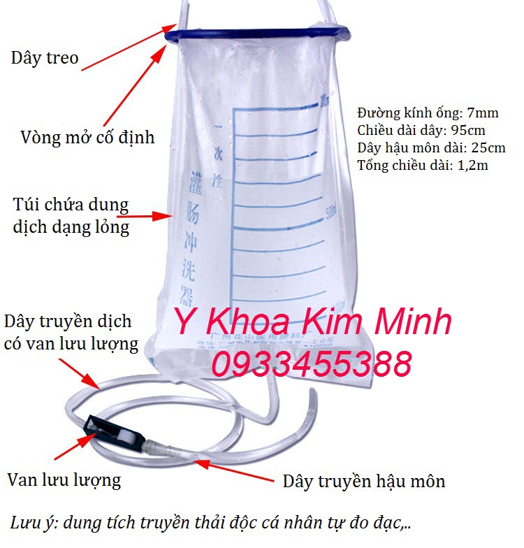 Túi truyền thải độc detox qua đường hậu môn