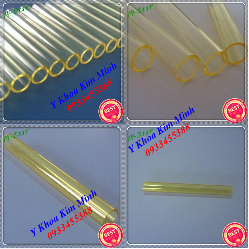 Ống tuýp thủy tinh vàng ngăn tia UV trong tay cầm máy triệt lông Elight OPT SHR - Y khoa Kim Minh 0933455388
