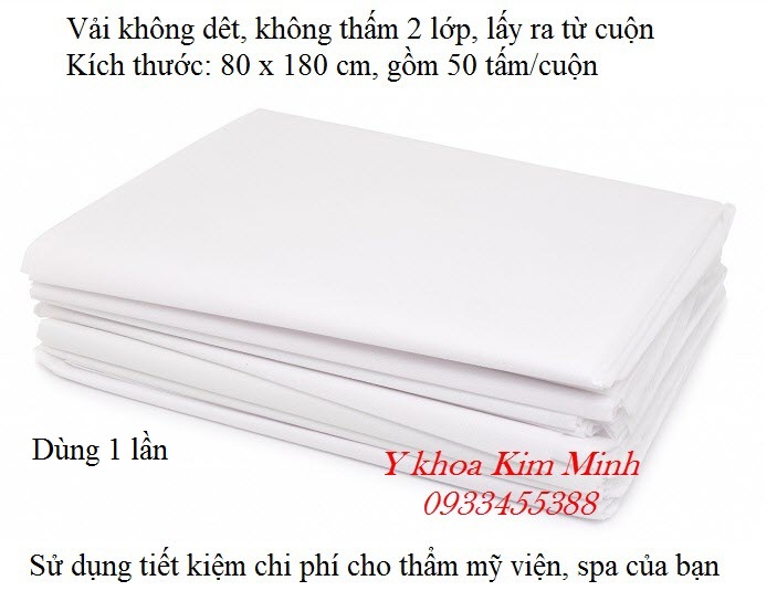 Cung cấp vải cuộn lót giường không thấm nước dùng cho giường massage spa - Y khoa Kim Minh