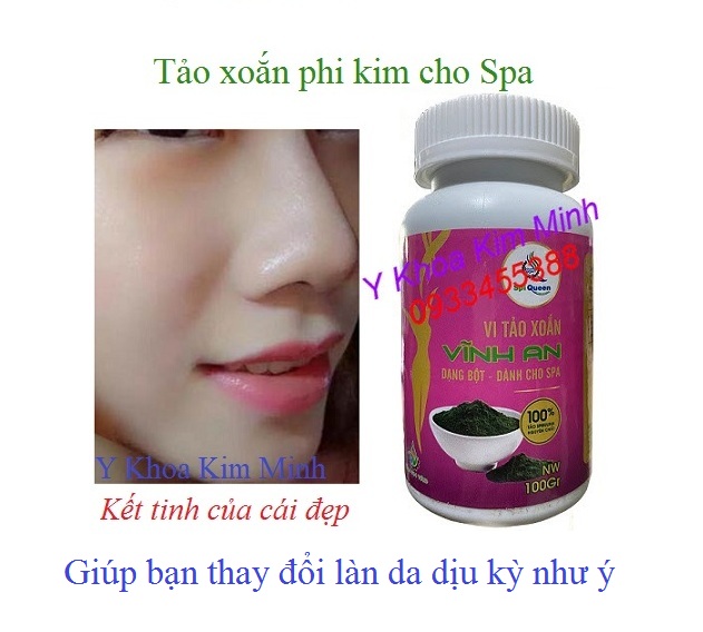 Bột vi tảo xoắn Vĩnh An dùng cho Spa Thẩm Mỹ viện phi kim cấy tảo nano căng bóng da - Y Khoa Kim Minh
