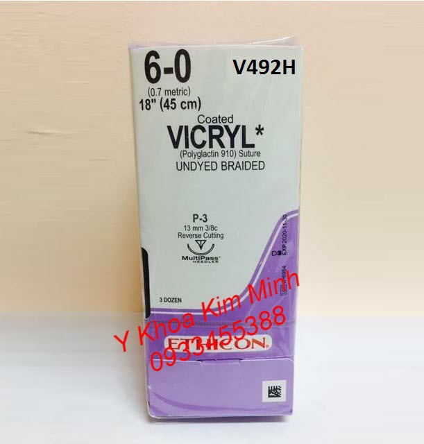 Chi vicryl 6-0 dùng khâu phẫu thuật thẩm mỹ, khâu mí mắt