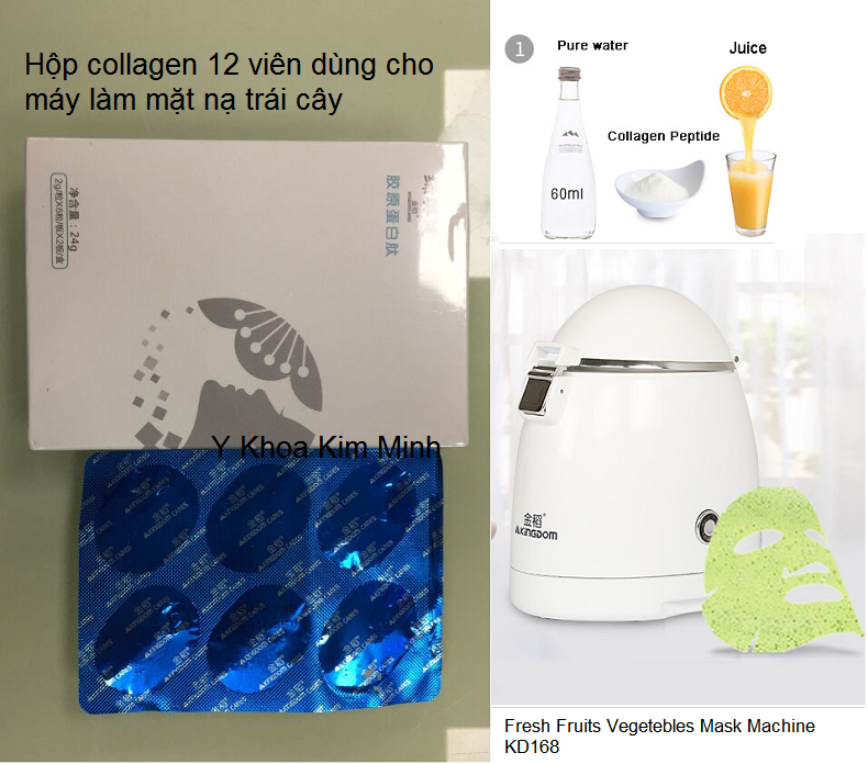 Vien collagen dung cho may lam mat na trai cay tuoi Kingdom KD168 Y Khoa Kim Minh