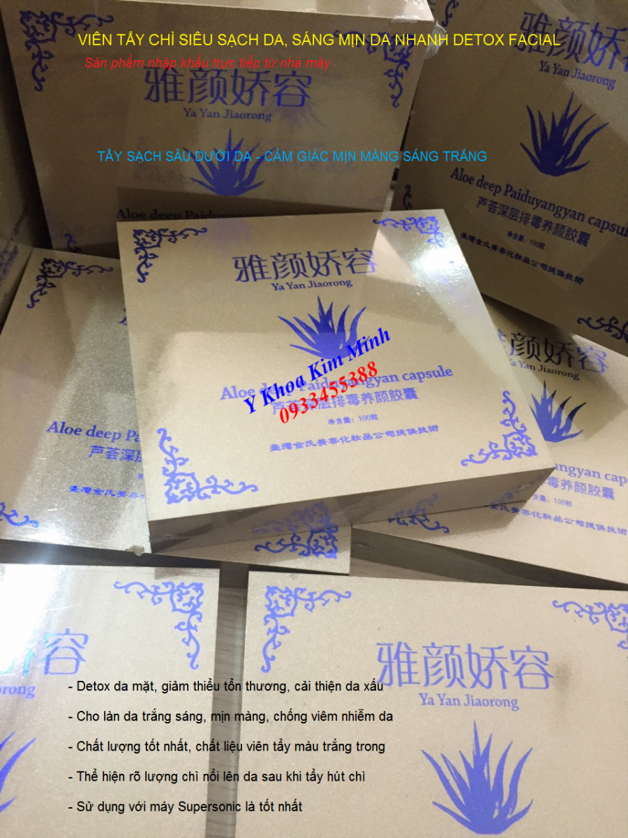 Viên tẩy hút chì Detox Facial chất lượng cao dùng với máy hút chì Supersonic - Y Khoa Kim Minh