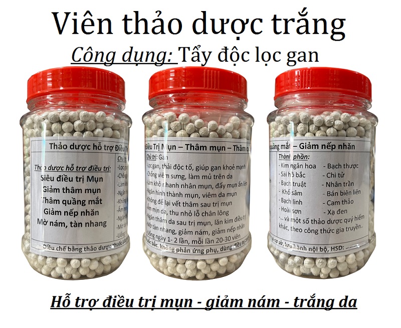 Viên thảo dược trắng đông y gia truyền tẩy độc lọc gan
