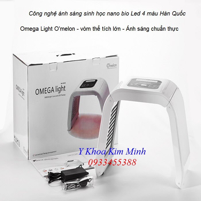 Vòm chăm sóc da mặt Omega Light Omelon cong nghệ Hàn Quốc 4 màu - Y khoa Kim Minh
