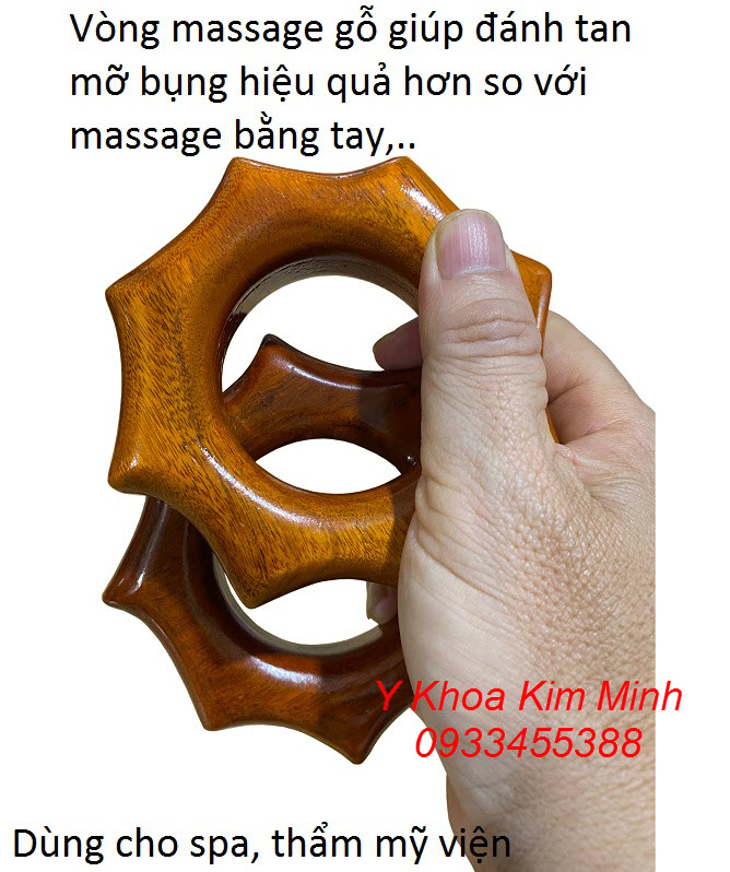 Vòng massage gỗ giảm béo bụng cầm tay
