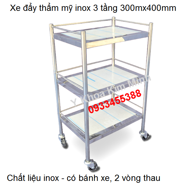 Xe day tham my 3 tang 30x40 co vong thau - Y khoa Kim Minh