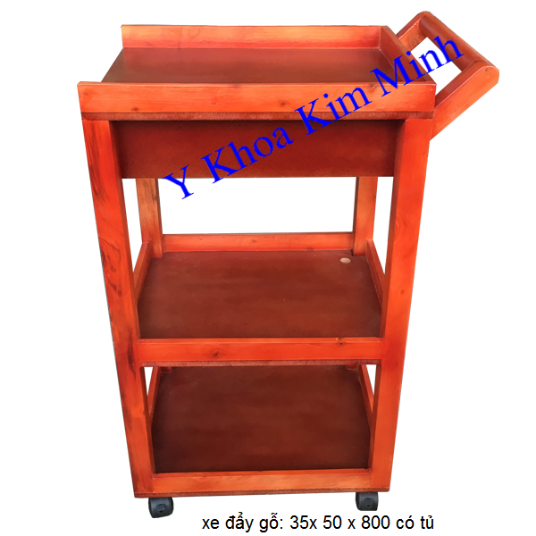 Xe đẩy gỗ spa thẩm mỹ Y Khoa Kim Minh