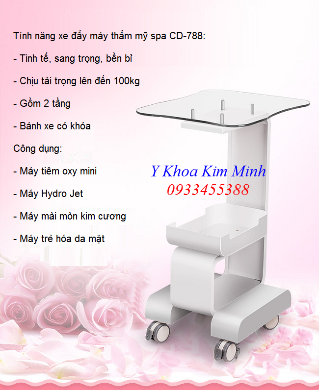Xe đẩy máy thẩm mỹ chăm sóc da bán tại Tp Hồ Chí Minh - Y Khoa Kim Minh 0933455388