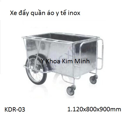 Xe đẩy quần áo bẹnh viên, quần áo bệnh nhân inox SUS-304
