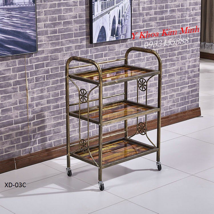 Xe đẩy thẩm mỹ spa bán giá sỉ tại Tp Hồ Chí Minh, gồm loại 2 tầng, 3 tầng - Y Khoa Kim Minh