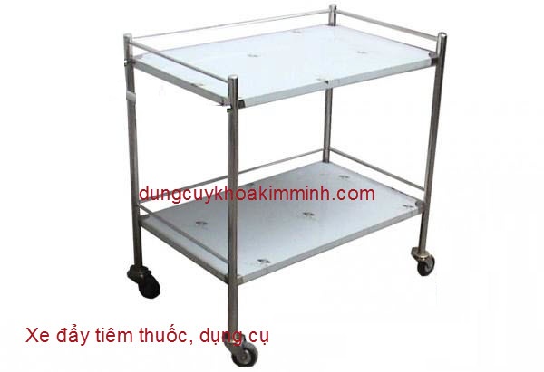 Xe đẩy thuốc dụng cụ y tế inox 35x50
