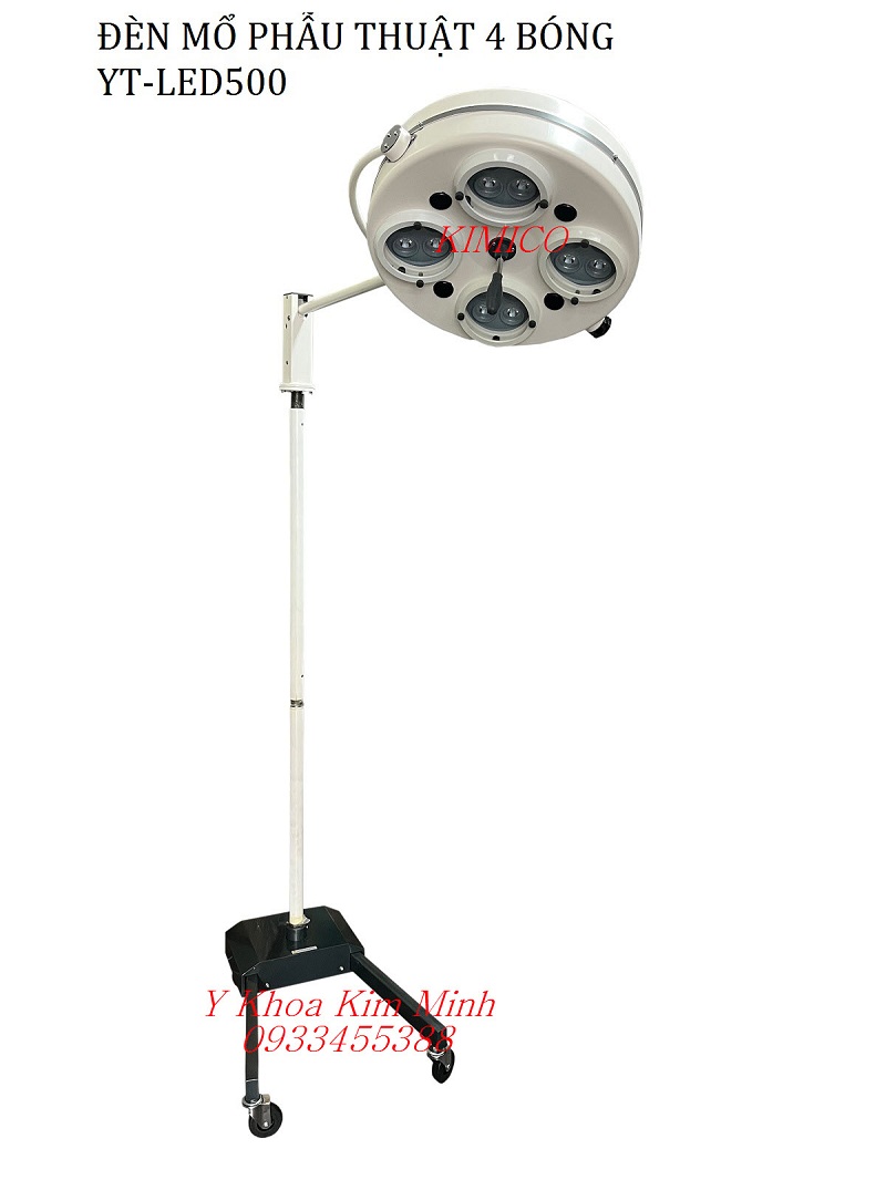 Đèn mổ phẫu thuật y tế 4 bóng YT-LED500 bán ở Y Khoa Kim Minh